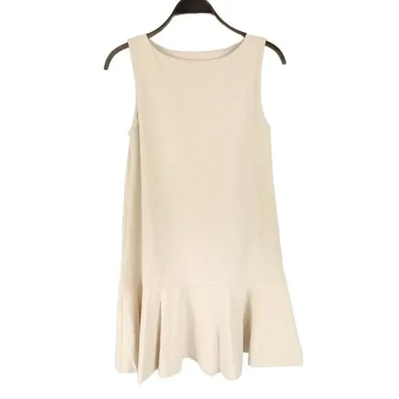 Susana Monaco Sleeveless Shift Dress in Blanched Almond Ruffle Classic - Picture 5 of 9